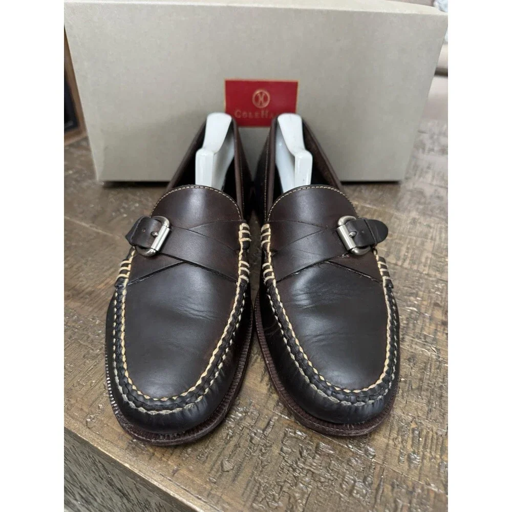Vintage Cole Haan Brown Leather Classic Loafers Sz 10 M Hand sewn Country